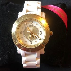 Juicy Couture gold and white watch
